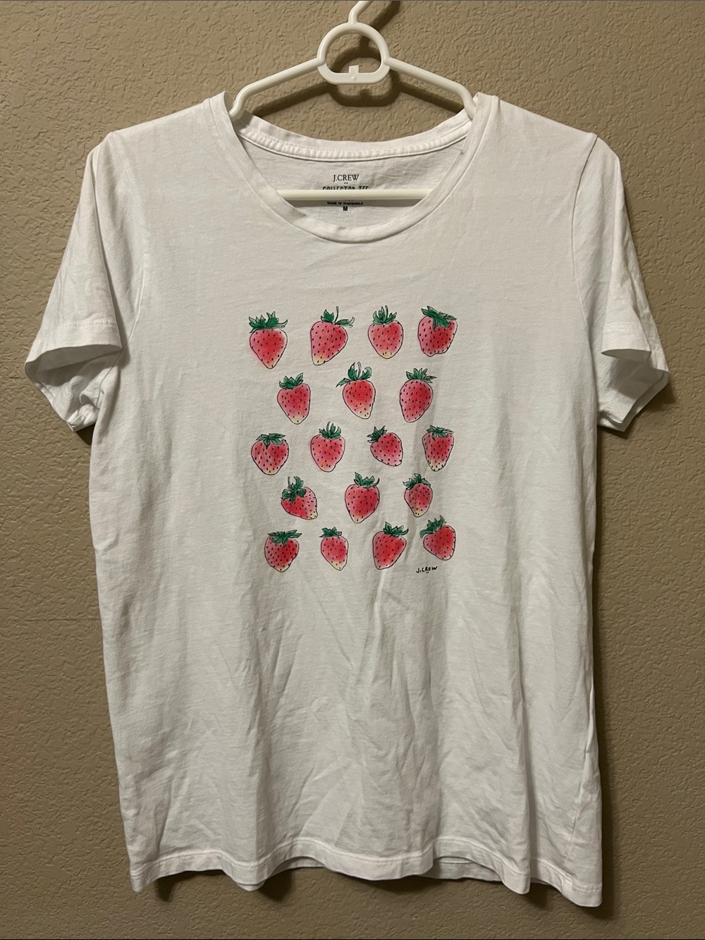 J. Crew Collector’s Tee with Strawberry Grid